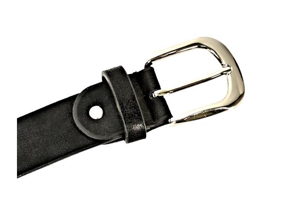 Belte 3,5cm shiny m/studs  sort 